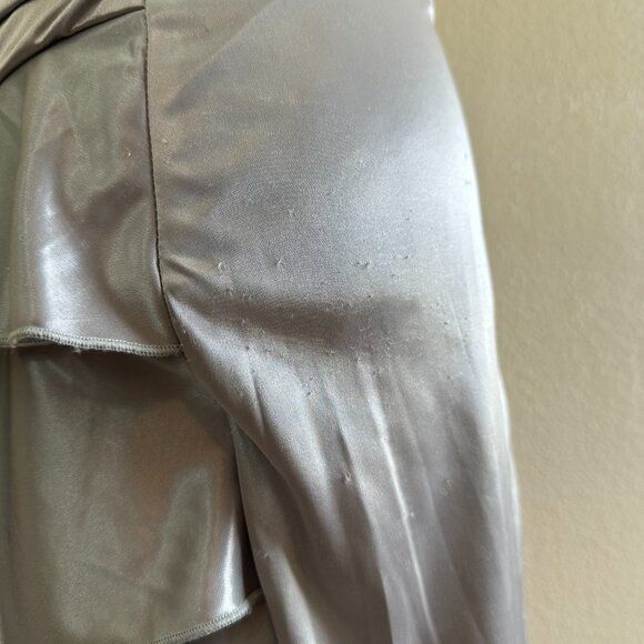 Ruby Roxy Silver Grey Asymmetrical Halter Vtg Y2k 2000s Party Dress - Picture 6 of 7